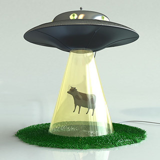 Illustration for article titled A Lamp That Celebrates Alien Cow Abductions Everywhere